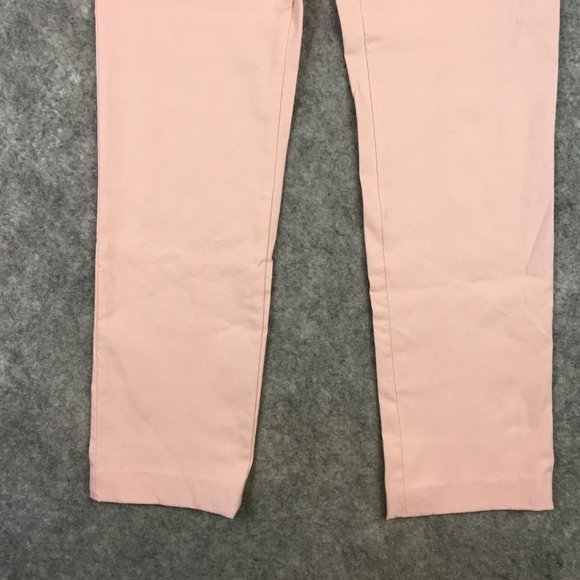 New Directions Jeans 6 28 Pants Mid Rise Straight Leg Solid Pink Stretch Casual - Picture 3 of 12